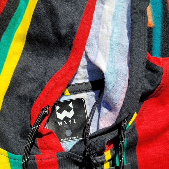 WXYZ Sleeveless Shirt Hoodie Large NWT - Picture 3 of 5